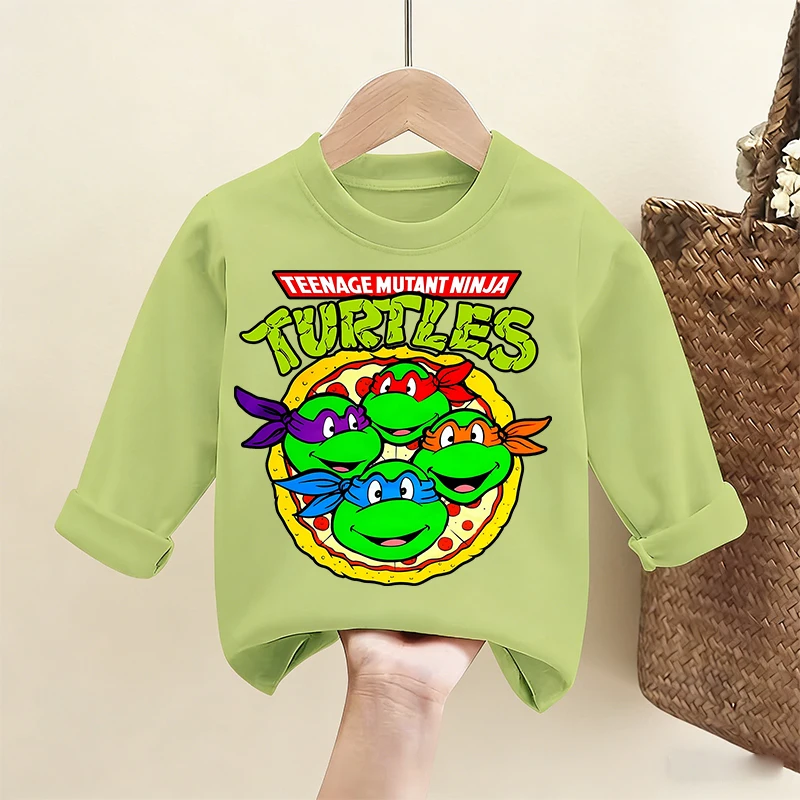 Teenage Mutant Ninja Turtles Long Sleeves Cartoon Top Base Layer Shirt Boy T-shirt  Fashion Pullover Children Tee Spring Clothes view 2