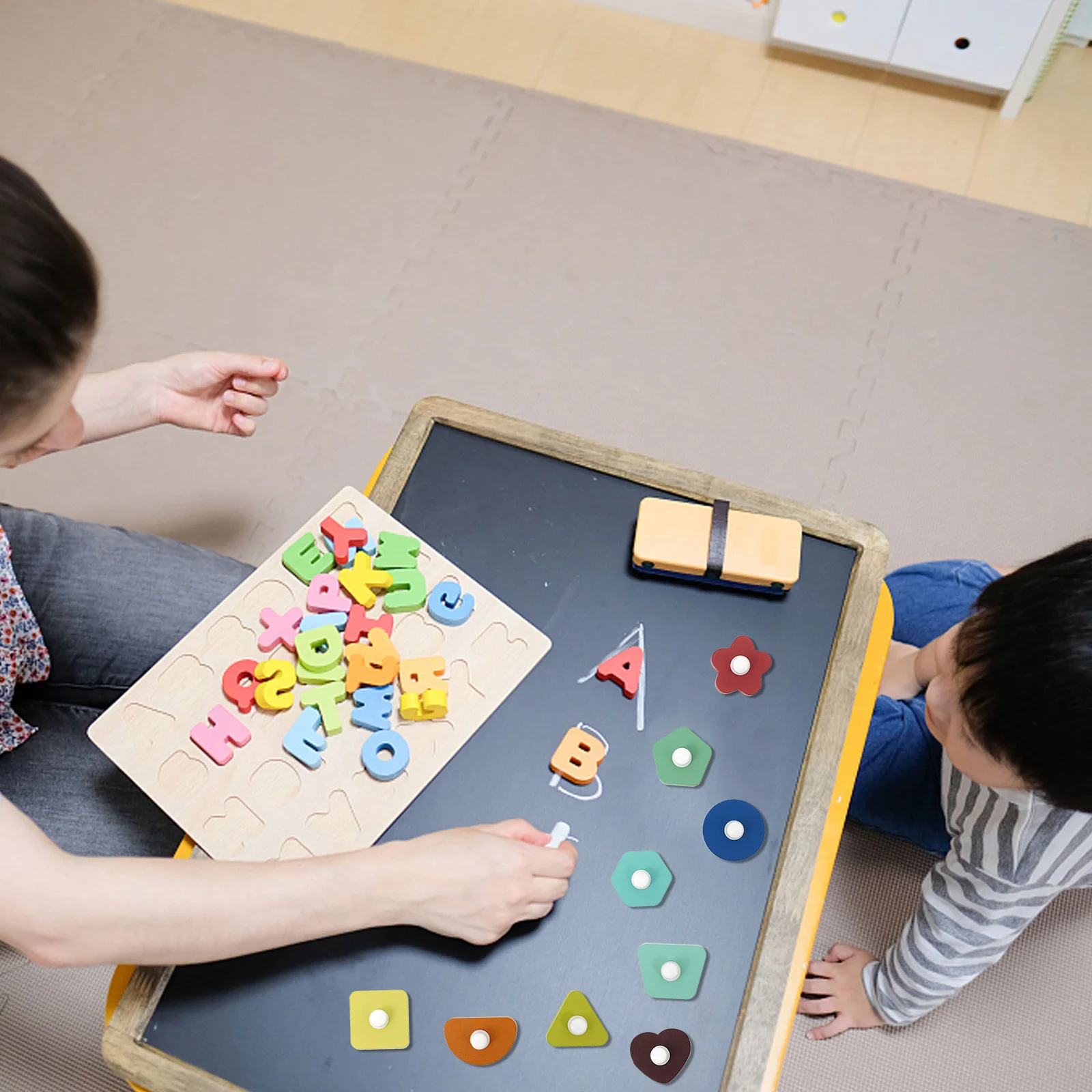 1 مجموعة خشبية الكرتون لغز مجلس مطابقة بانوراما لعبة تعليمية تعليمية للأطفال قطار الخيال التنسيق بين اليد والعين #2