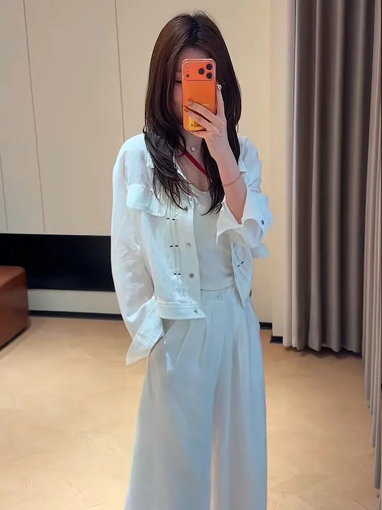 

Корейская короткая повседневная куртка женская на одной пуговице, приталенная, весна 2026, модная, универсальная, свободного кроя, с длинным рукавом