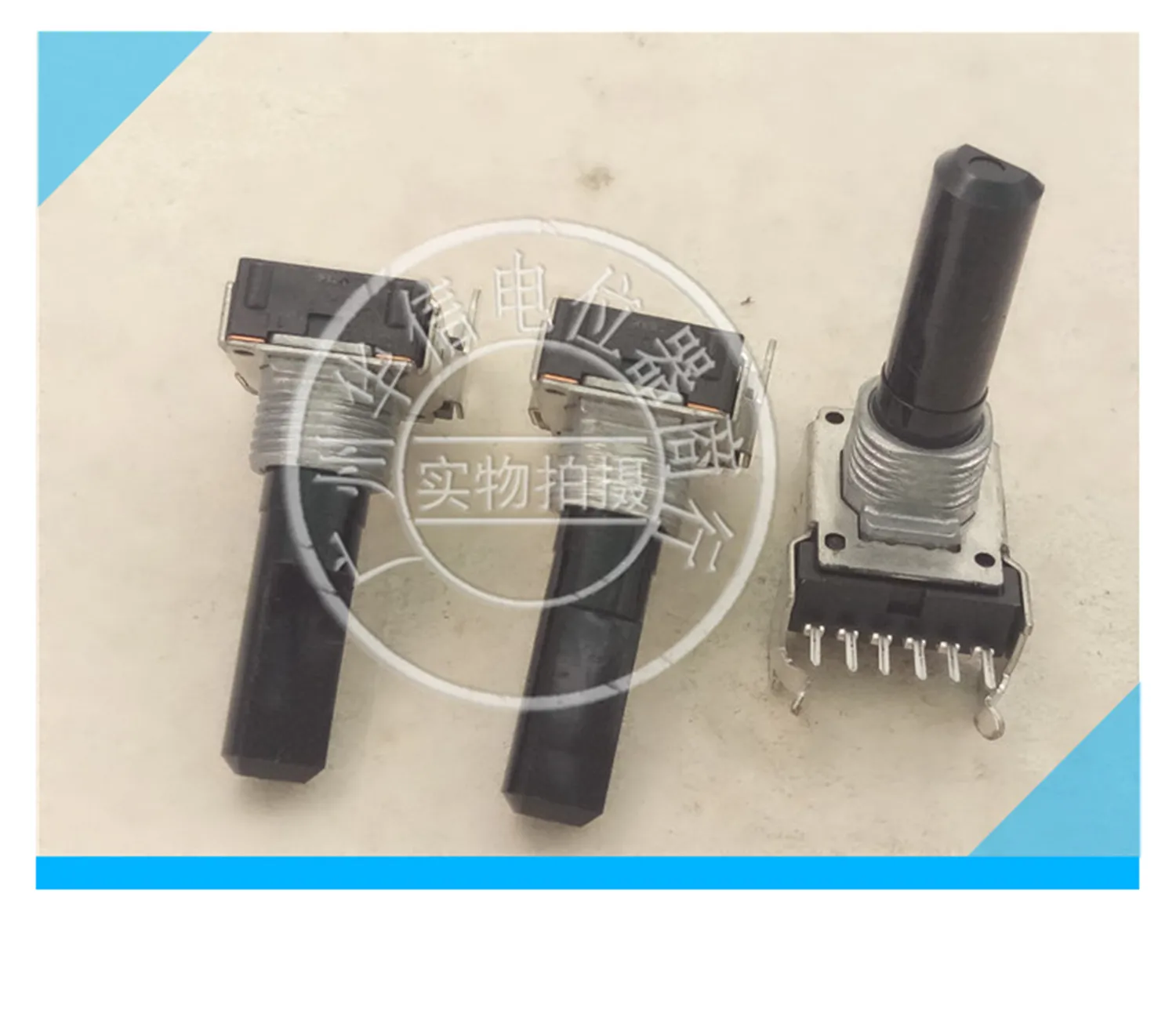 Original new 100% 142 horizontal dual potentiometer 6pin 10K 20K 50K 100K handle with thread length 23MMF (SWITCH)