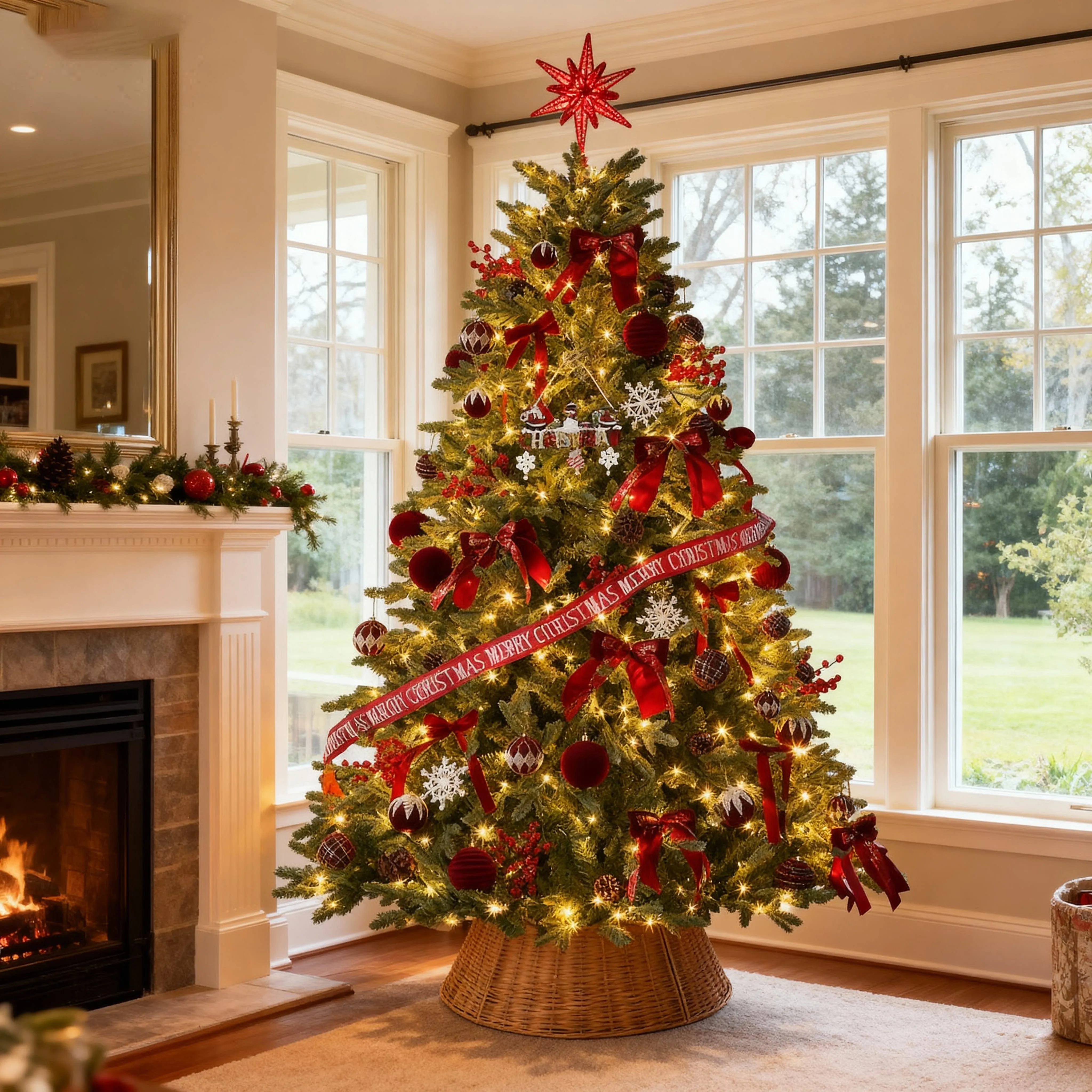 Christmas Ins Style Decorations Household 1.5 Meters 1.8 Meters 1.2 Meters Red Christmas Tree Ornament Package