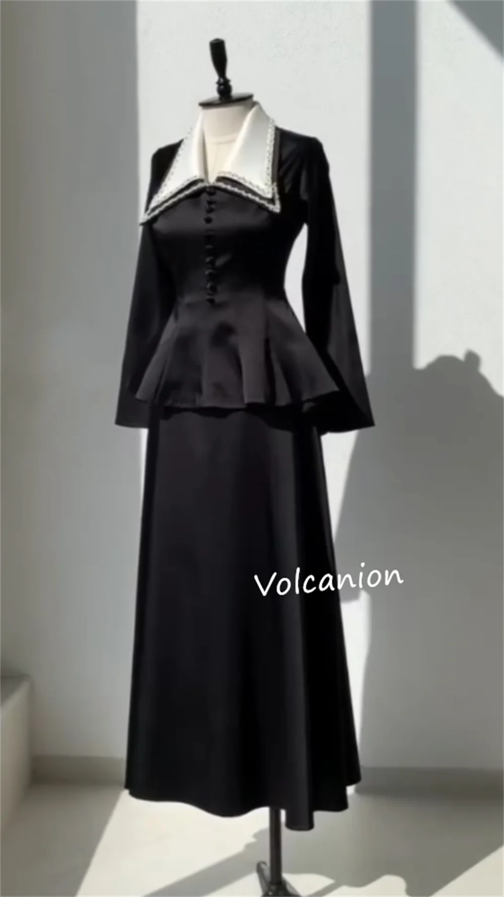 Customized Button Beading Ruched A-line V-neck Midi Dresses Bespoke Occasion Evening Party Formal Elegant High Quality