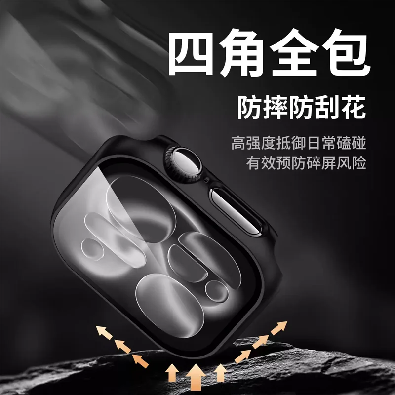 เคสสำหรับ Apple Watch 11 10 42 มม. 46 มม.  วัสดุ PC แข็ง ป้องกันการกระแทก พร้อมฟิล์มกระจกนิรภัย THD  สำหรับ iWatch series 11 อุปกรณ์เสริม