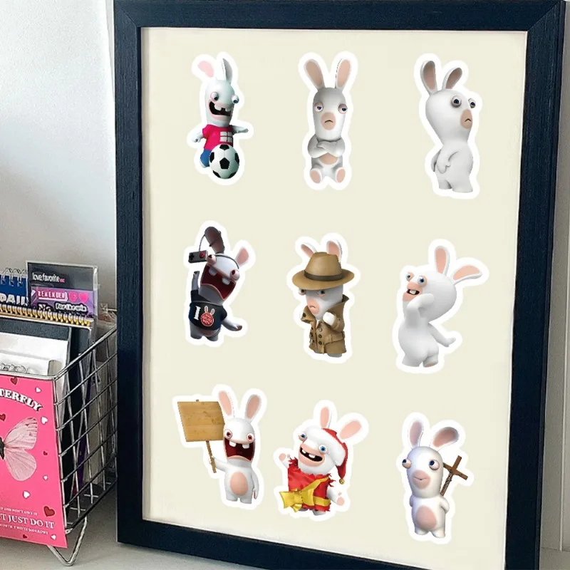 100pcs Rabbids Invasion Animation Sticker Luggage Water Cup Stationery Mobile Phone Car Scooter Laptop Refrigerator Decoration