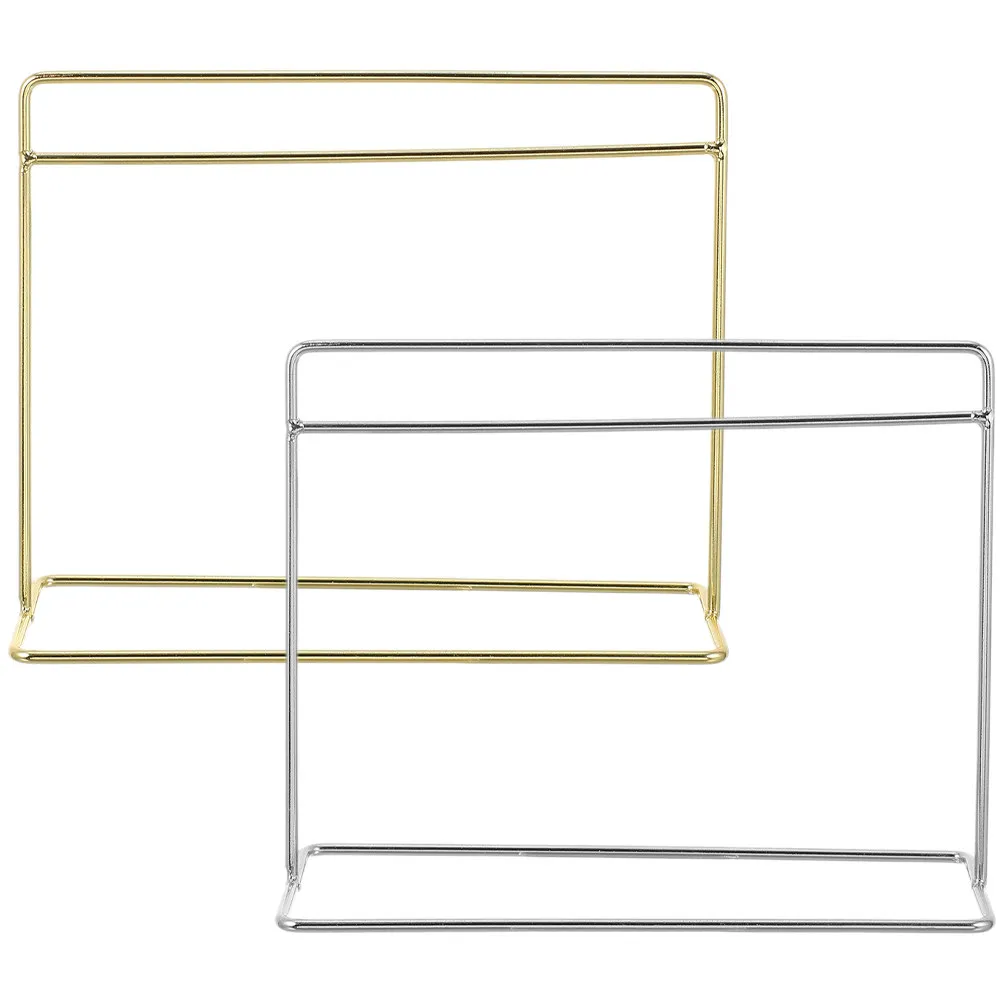 

2Pcs Mini Clothes Rack Metal Garment Holder Stable Storage Rack for Mini House Accessories Clothes Storage