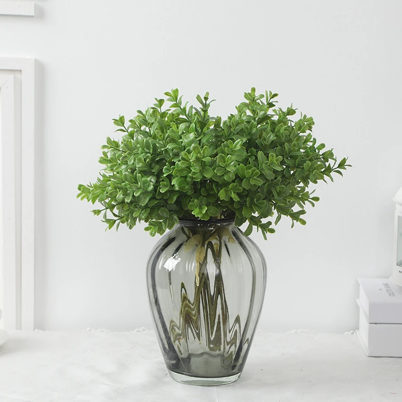 Lan Kwai Fong Artificial Plants: Bunches of boxwood home decoration, simulation eucalyptus leaf potted plants, artificial green