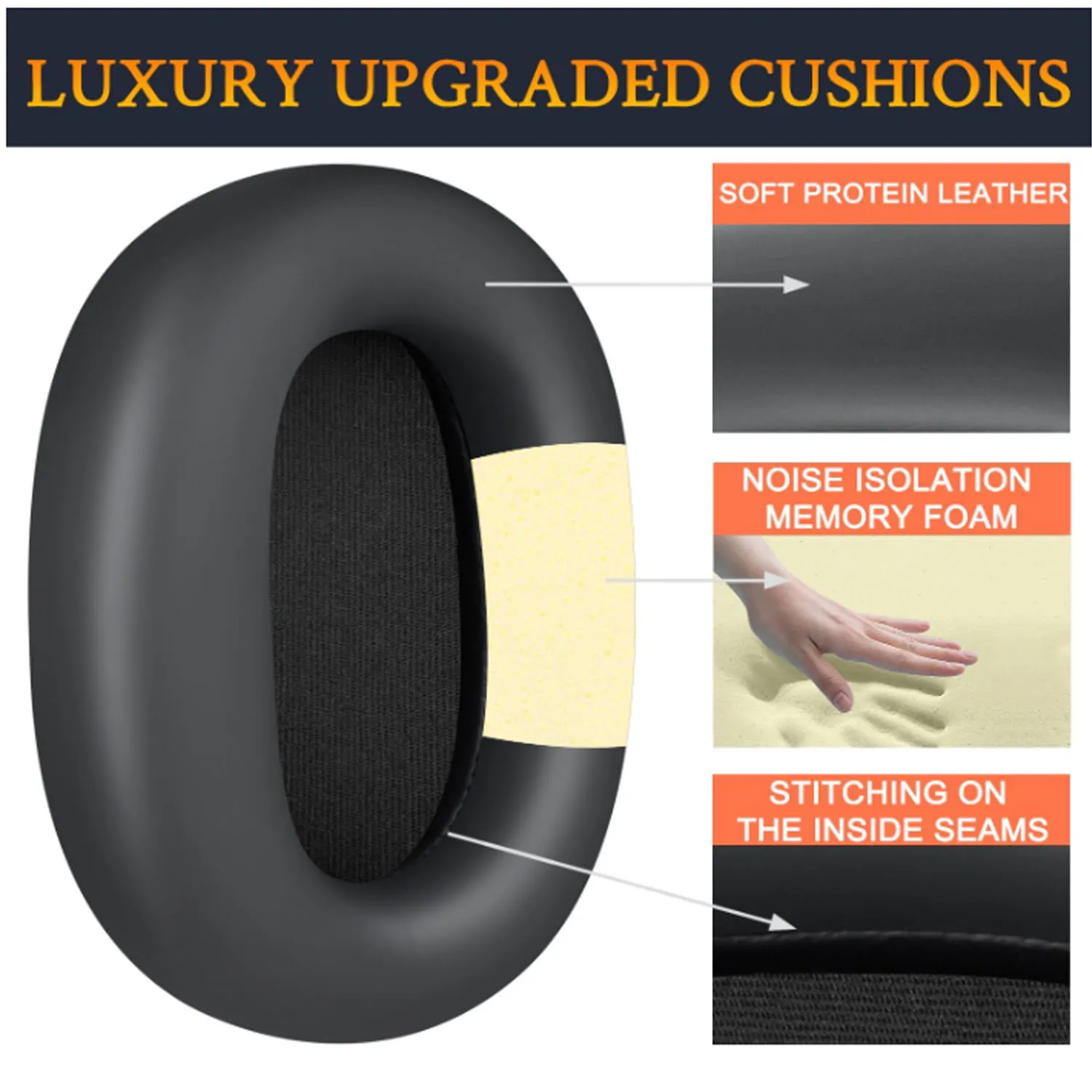 Hesh360 Earpads for Skullcandy Hesh 360 & Hesh 540 ANC Wireless Headphones Memory Foam Ear Pads Cushions Earmuff Hesh540