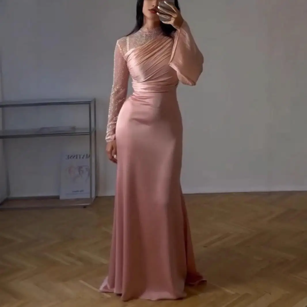 

Женское сексуальное облегающее вечернее платье на Ближнем Востоке, независимая станция, весна 2023, длинное свековое платье со средней талией, облегающее свадебное платье