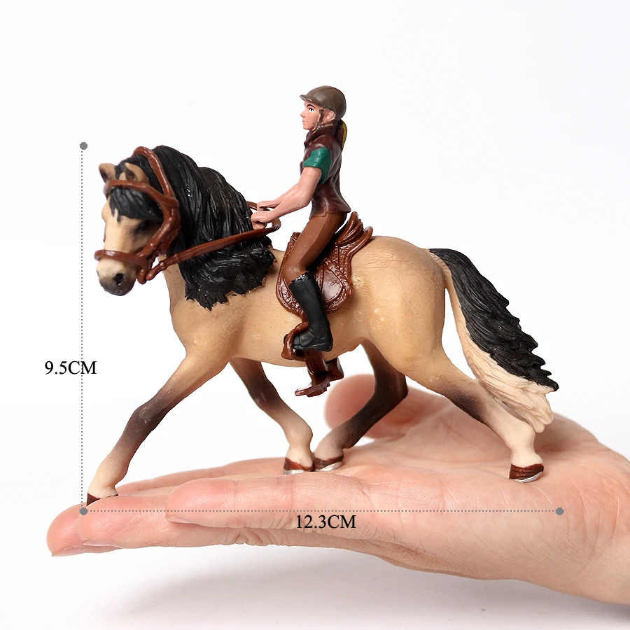واقعية كوارت هانوفيري العربية الأندلسية الحصان متسابق و Foal مزرعة نموذج أرقام الحيوانات مجموعة التعليم لعبة طفل هدية