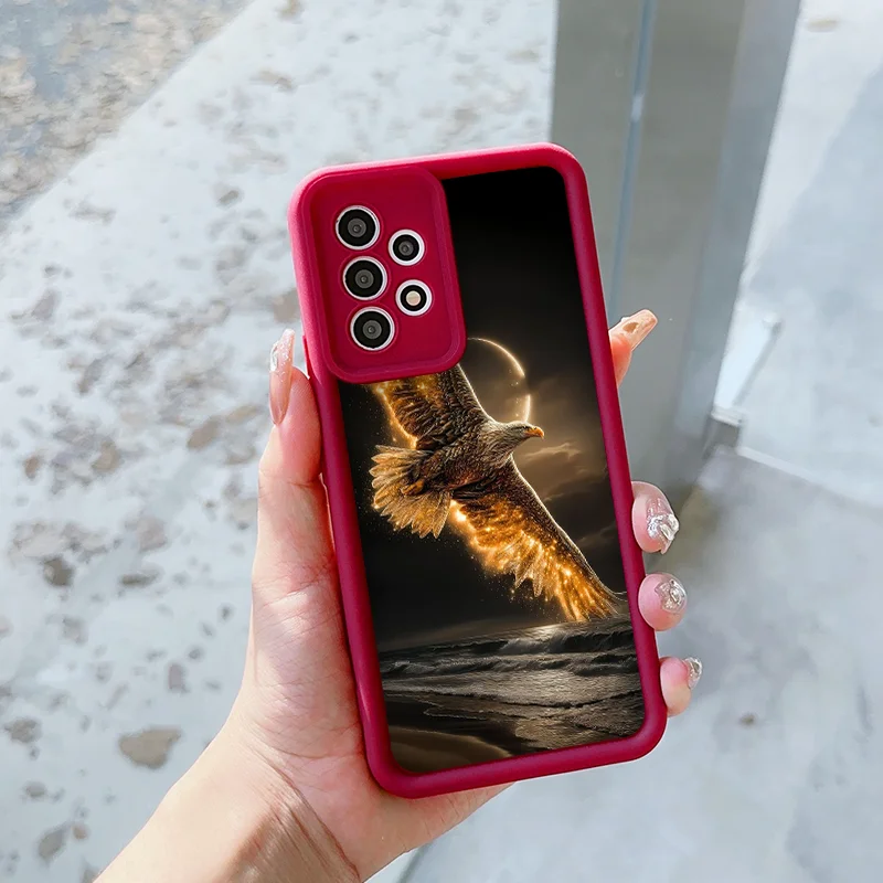 حافظة هاتف أنيقة على شكل نسر ذهبي ماسي لهاتف موتورولا موتو إيدج 60 50 فيوجن 40 نيو G85 G84 G75 G24 G86 غطاء ناعم Fundas #5