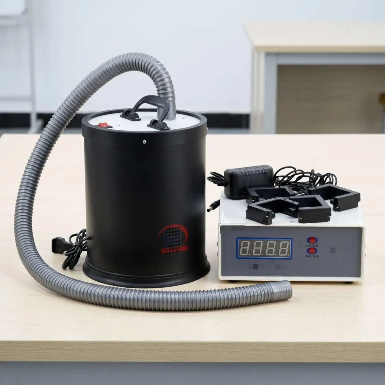 Portable Physics Air Source Timer with Corrugated Hose for Classroom Science Experiments