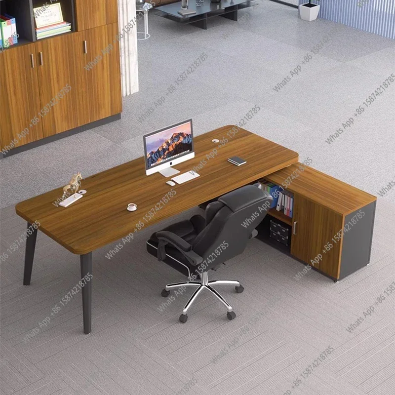 N49 Multifunctional Modern Office Desk Wooden Computer Gaming Office Desk Standing Luxury Conference Escrivaninha Hotel Furnit