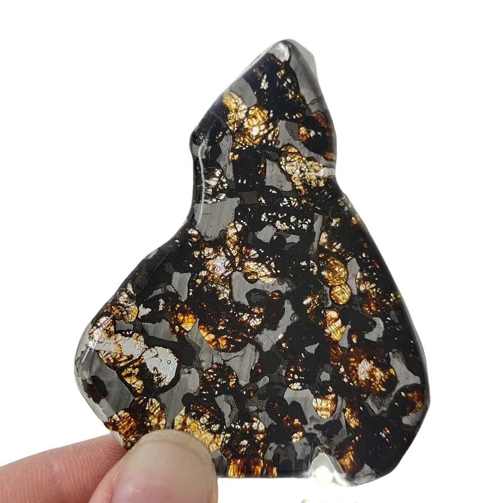 

20g Sericho Pallastie meteorite slice Olivine Meteorite Natural Specimen Meteorite material Collection - from Kenya -QA454