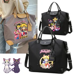 Sailor Moon Tote Bag Women Travel Outdoor Portable Shoulder Strap Bags Designer Ladies Storage Handbag Waterproof Carry on Bag