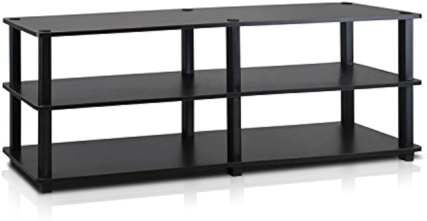 

Turn-S-Tube No Tools 3-Tier Entertainment TV Stands, Espresso/Black