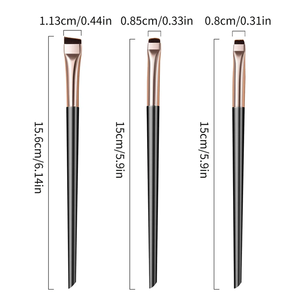 1 مجموعة كحل فرشاة مجموعة لينة بزاوية قضيب أداة الدقة العين اينر فرشاة ل الحاجب المخفي السلس عقد المهنية #3