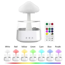 Humidificateur de nuage et de goutte de pluie, lampe de table LED colorée, machine d'aromathérapie de forêt tropicale, paysage de nuage de pluie domestique, pièce plus lente