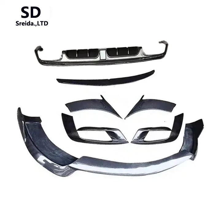 Auto Part Carbon Fiber Body Kit for Mercedes S Class W222 S320 S350 S450 Front Lip Rear Diffuser Fender Trims Canards Spoiler