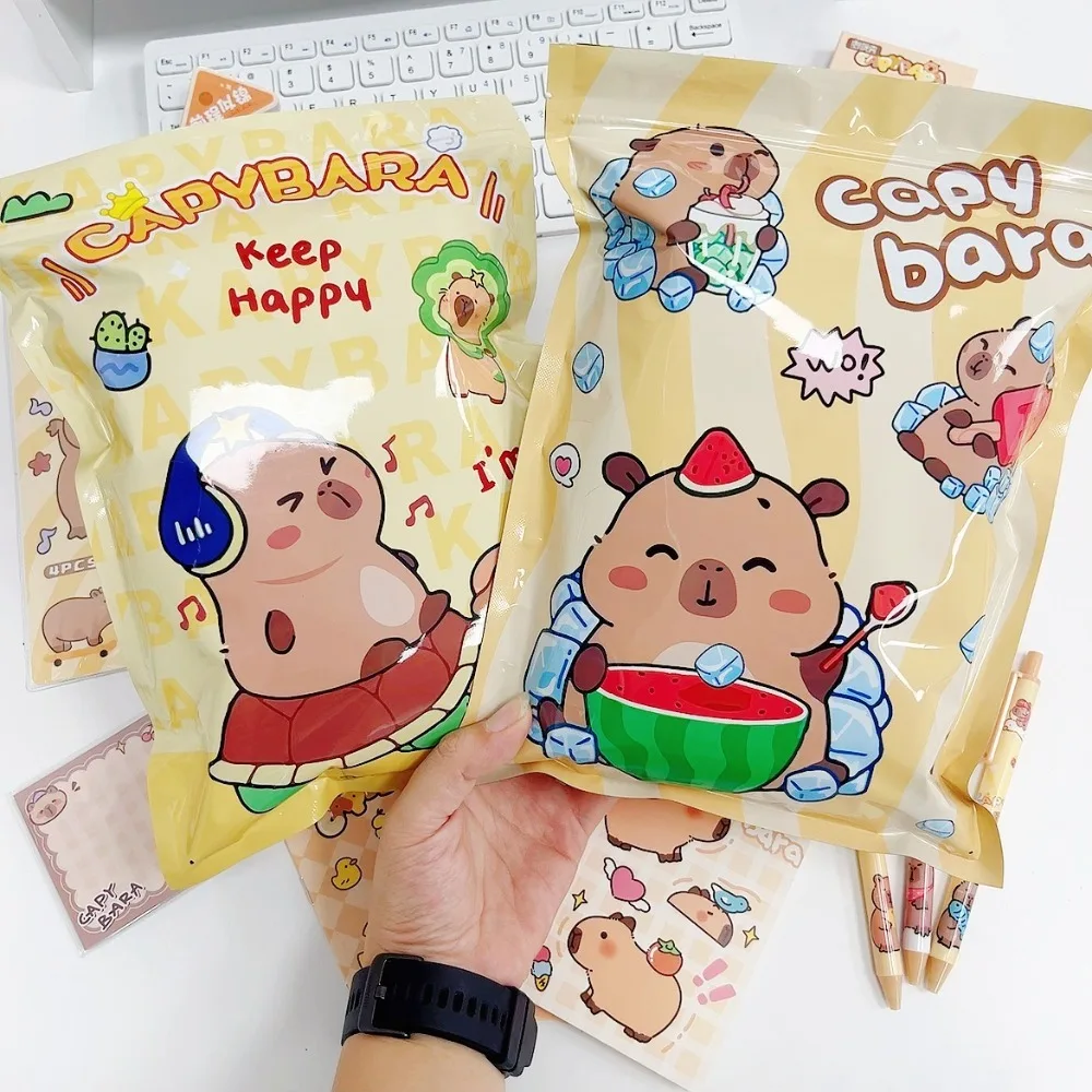 Creative Capybara Stationery Set Cartoon Pencil Stationery Blind Bag Exciting Birthday Gift Capybara Gift Pack School Supplies