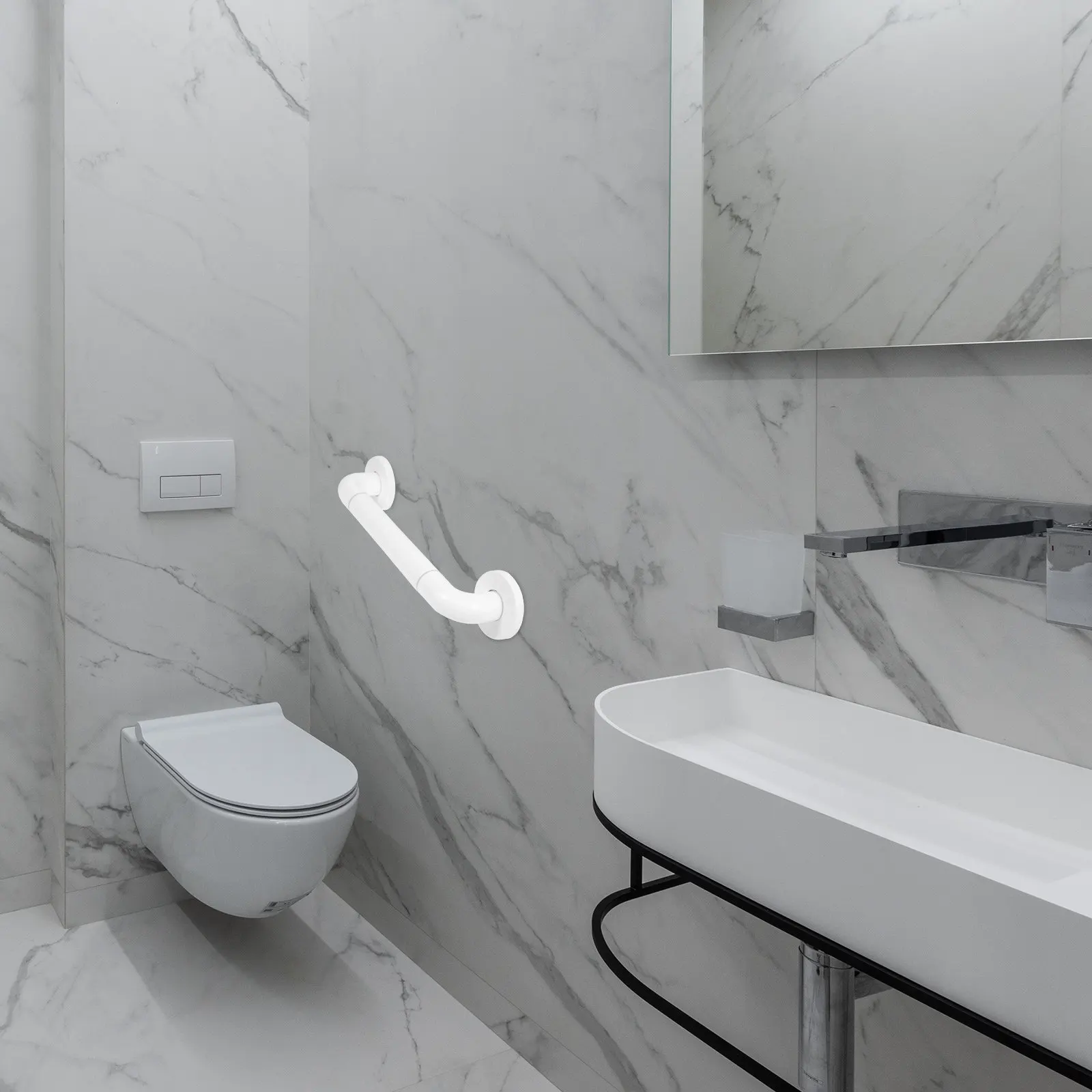 

Non-Slip Grab Bar for Bathroom Safety Handrail with Anti-Skid Particles Thickened Stainless Steel and Nylon Support for Elderly