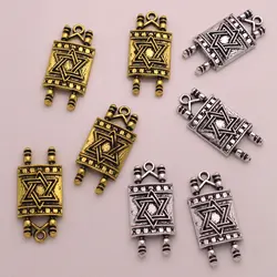 Sefer torah scroll star of David jewish charm 4 pcs/lot