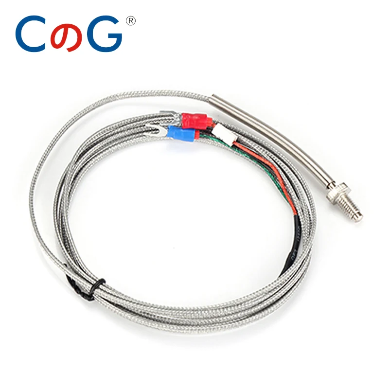 Sonde à vis CG 0-400 degrés WRET-02 M6, petit capteur de température à Thermocouple fileté de Type E avec câble de 1/2/3/5M
