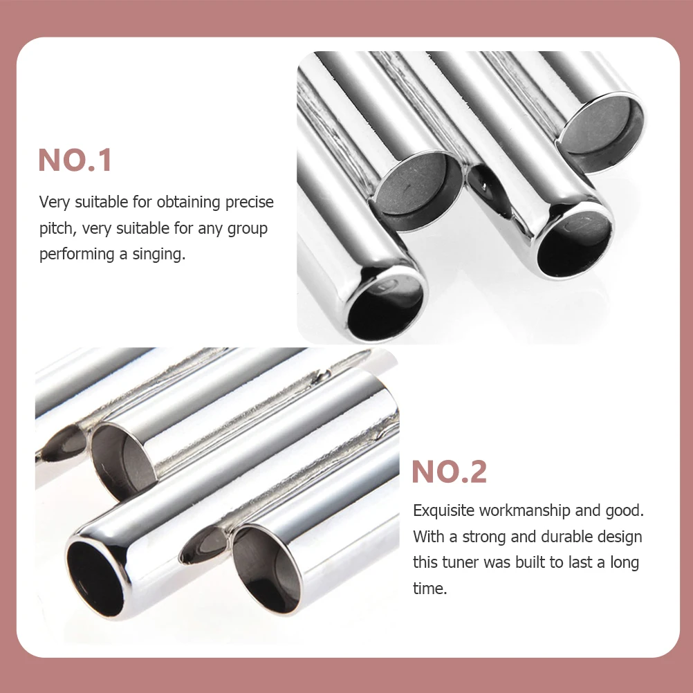 

Stainless Steel Violin Tuner Metal Pitch Pipe Portable Tuning Tool For Erhu Instrument Mouth Blow Multipurpose Small Practical