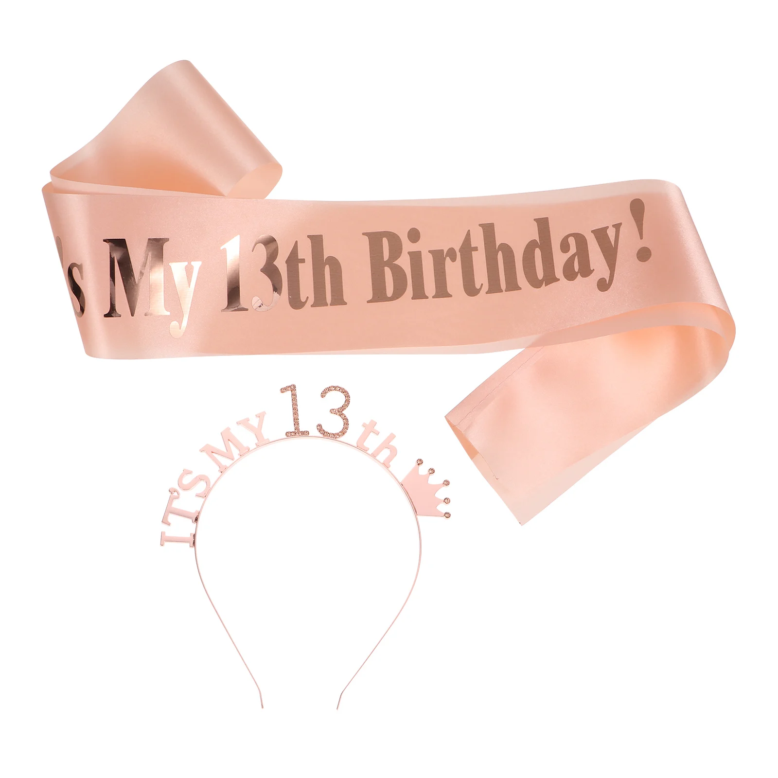 

Crown Headband Birthday Party Sash Decorative Dressing Accessories Headpiece Props Hairband The