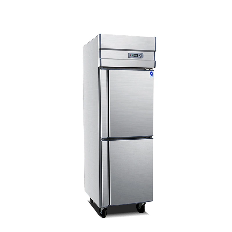 Réfrigérateur-Congélateur Commercial Grande Capacité 2, 4 ou 6 Portes, Double Température, Vertical, avec Compartiment Crisper