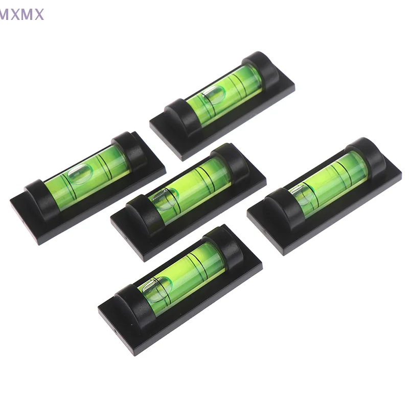 1/4Pcs Magnet Plastic Level Indicator Mini Bubble Leveler For Photo Frame Desk Daily Leveling Analysis Instruments