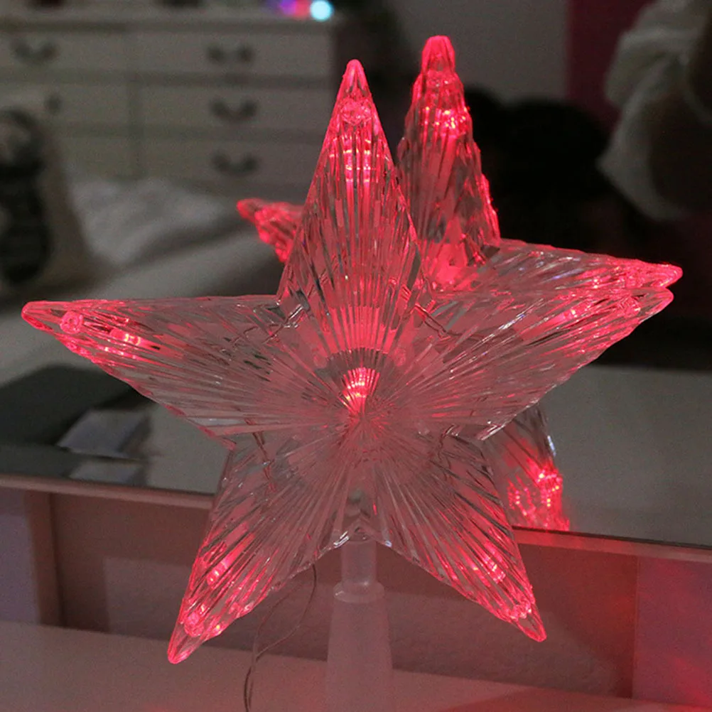 

3pcs Star Tree Topper Light Led Lamp For Christmas Decoration Home Party Hotel Bar Festival Decor Colorful Ornament
