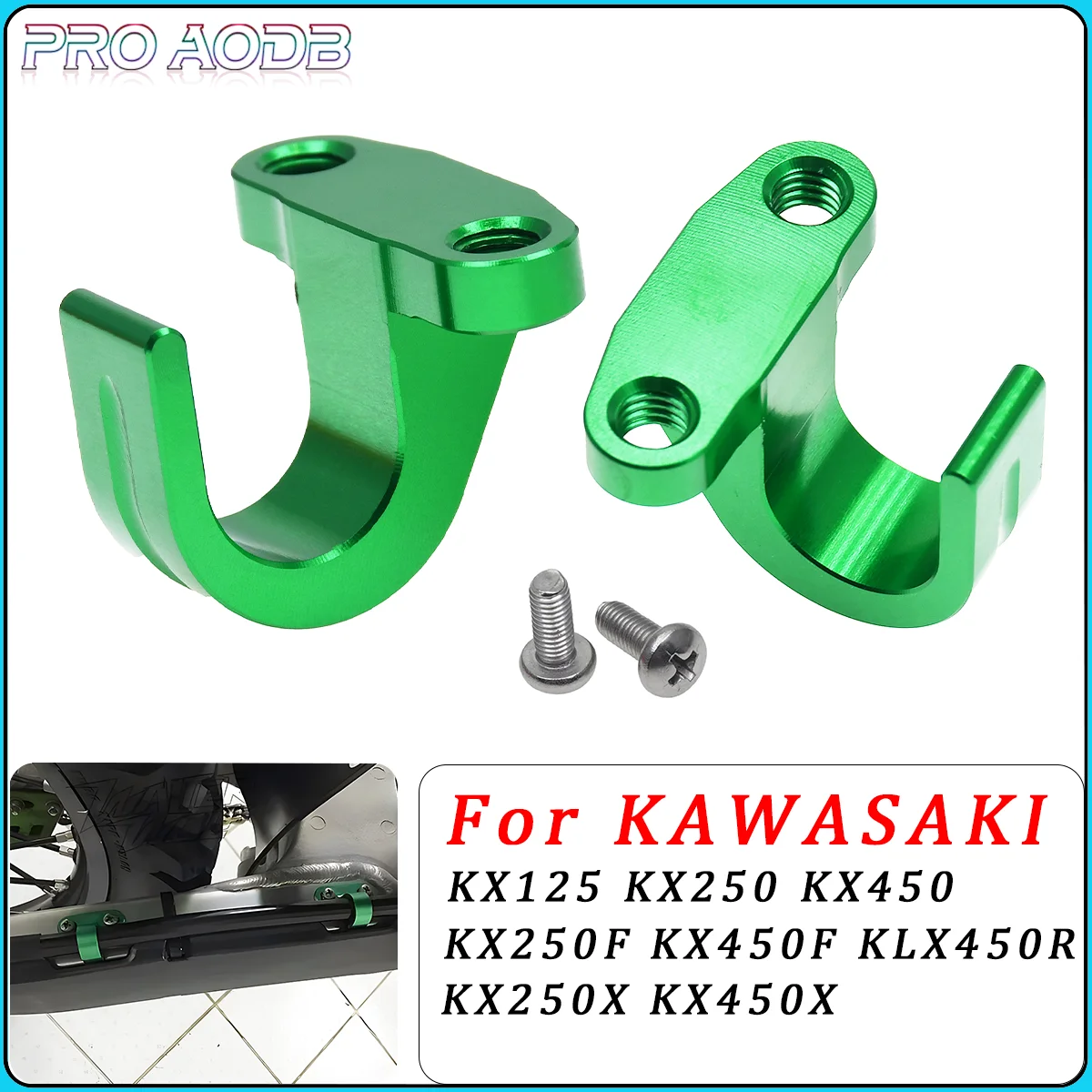 

Dirt Bike For KAWASAKI KX125 250 450 250F 450F 250X 450X KLX450R 1994-2023 Motorcycle CNC Rear Brake Line Holder Hose Clamp