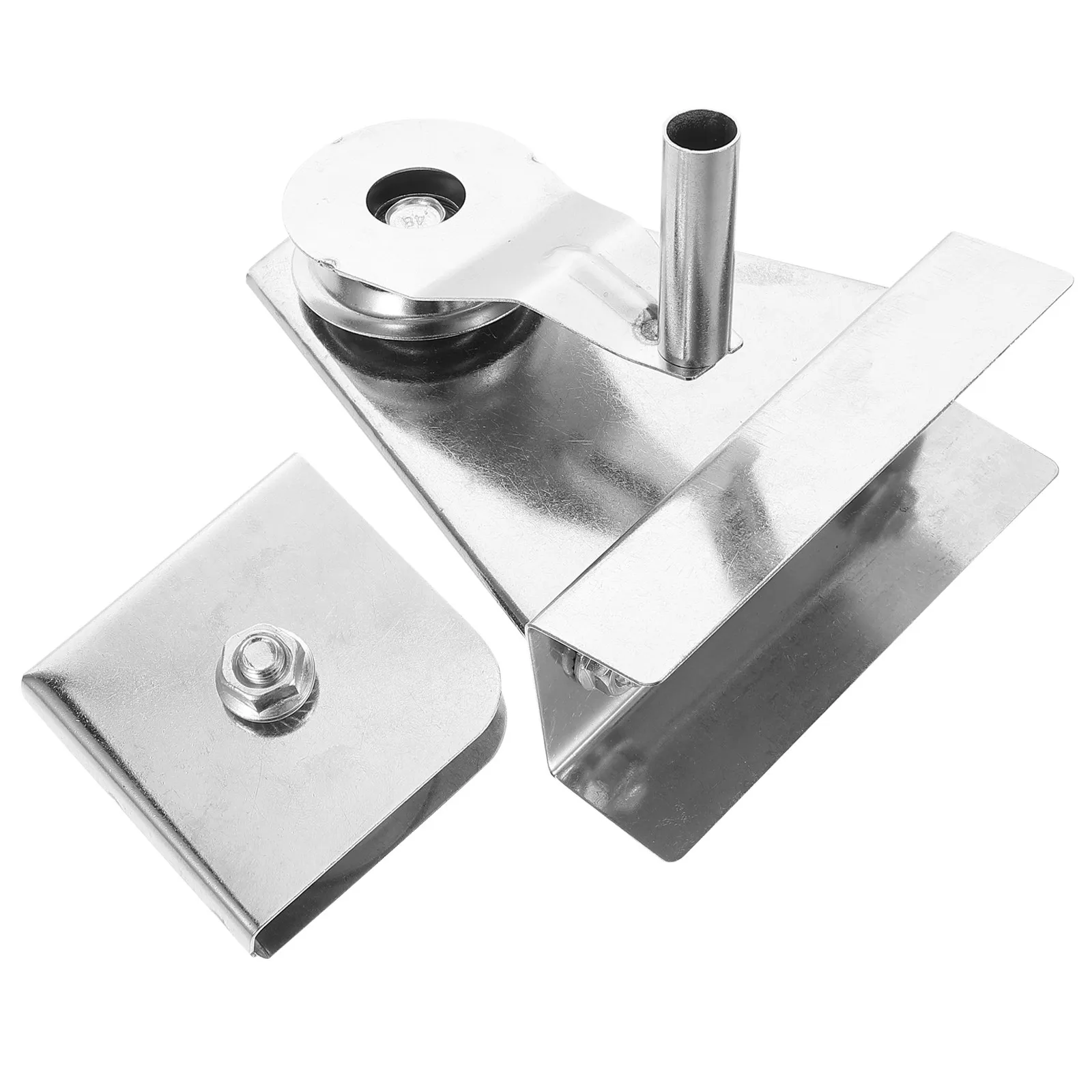 1Set Stainless Steel Flagpole Pulley System Heavy Duty Bearing Pulley Handle Smooth Operation Outdoor Flagpole Hardware Repair