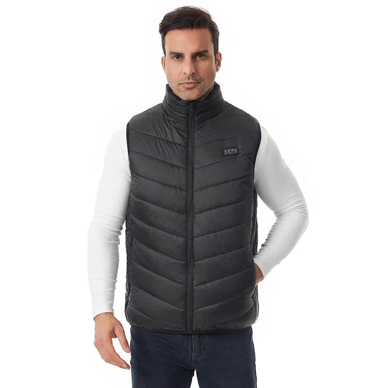 27-Zone Men's Smart Heated Vest, Winter Warmth Jacket, 4 Independently Controlled Zones, USB-Powered Outdoor Heated Vest