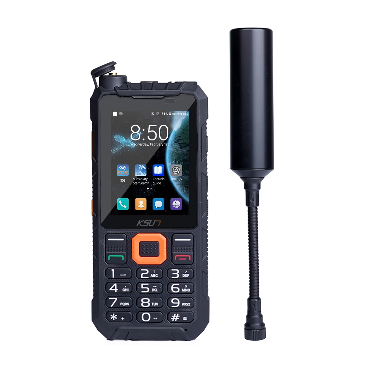 

KSUN IP68 GPS Beidou GLONASS Galileo Positioning Mobile Phone Outdoor Exploration SOS Tiantong Satellite Smart Phone