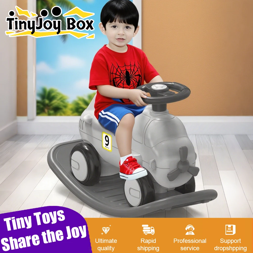 

4 Wheels Sliding Cars Kids Ride on Train Airplane Ride on Toy Kid Car with Steering Wheel Toys Gifts for Children Christmas