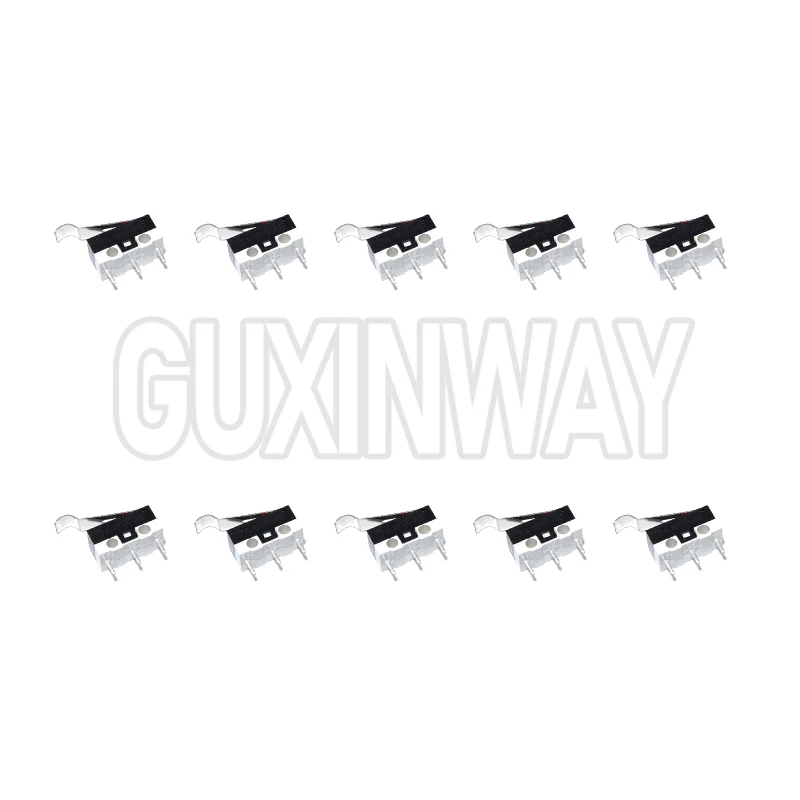 10PCS Saklar Limit Mikro SPDT 3Pin Tuas Panjang 12X6X6MM Saklar Tombol Tekan Momentary 1A 125V AC Saklar Mouse