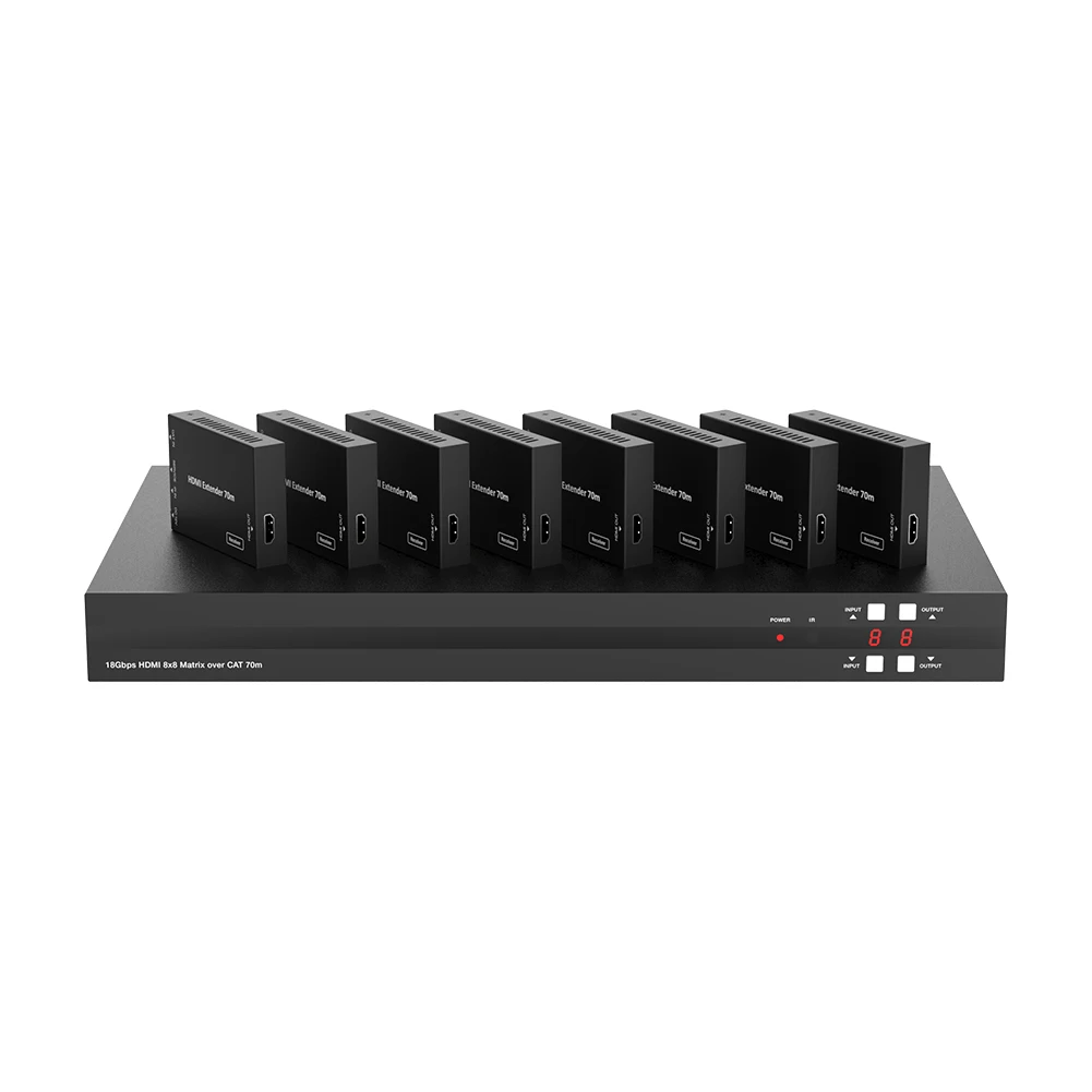 Control4 High Definition Multimedia Interface Matrix Switcher 8X8 4K@60HZ IP Control OEM