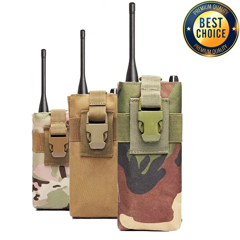 Tactical Molle Radio Walkie Talkie Pouch Water Bottle Holder Pocket Outdoor Sports Camping Radio Magazine Mag Pocket