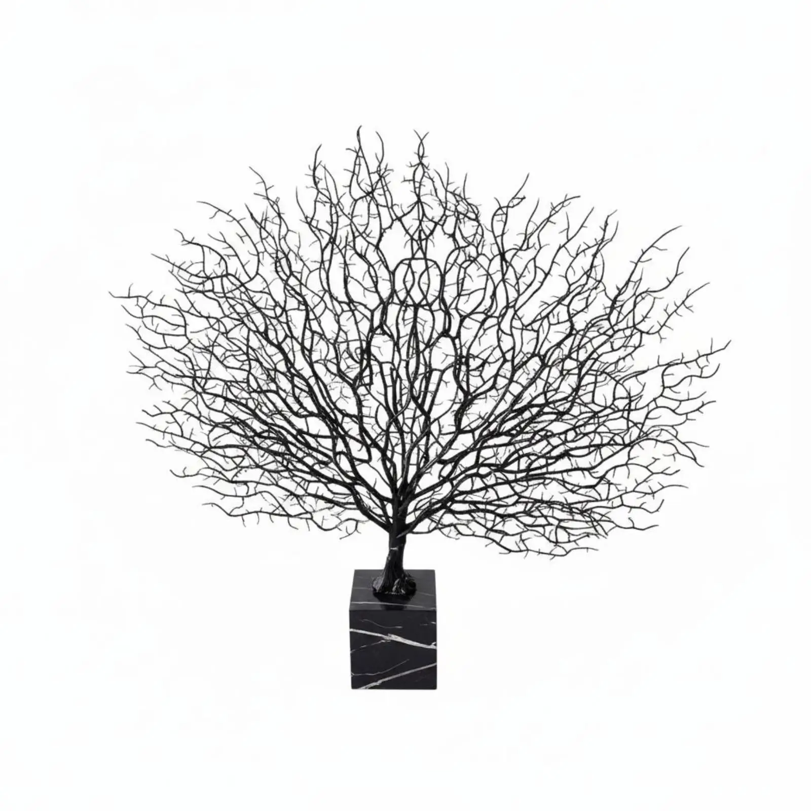 Artistic Marine Coral Figurine Marble Resin Sculpture for Home Decor Object Interior Decoration Accent