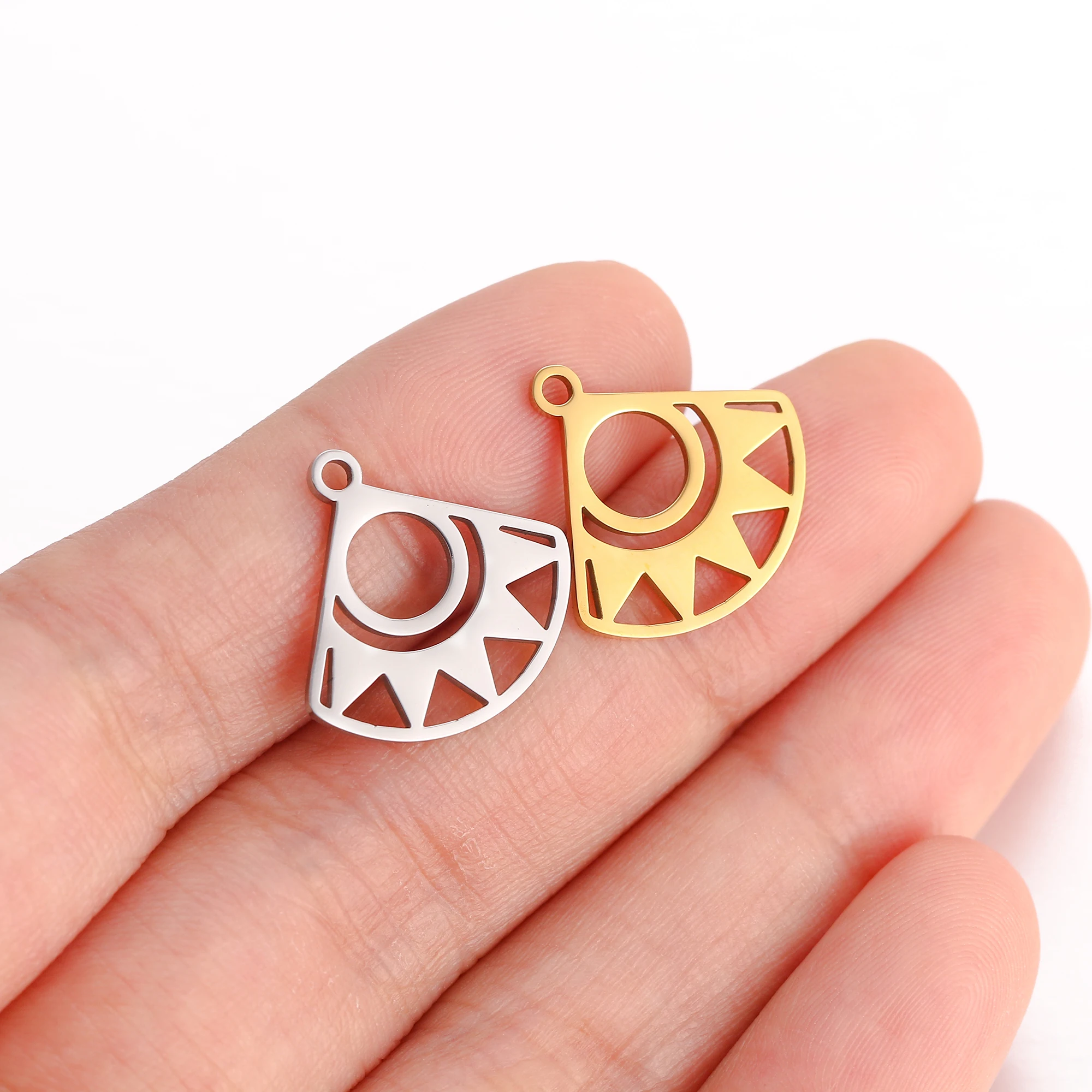 5 teil/los Edelstahl Charms Für Schmuck Machen Yoga Lotus Blume & Taiji Religion Amulett Anhänger Diy Ohrringe Halskette Armband – Detail 16