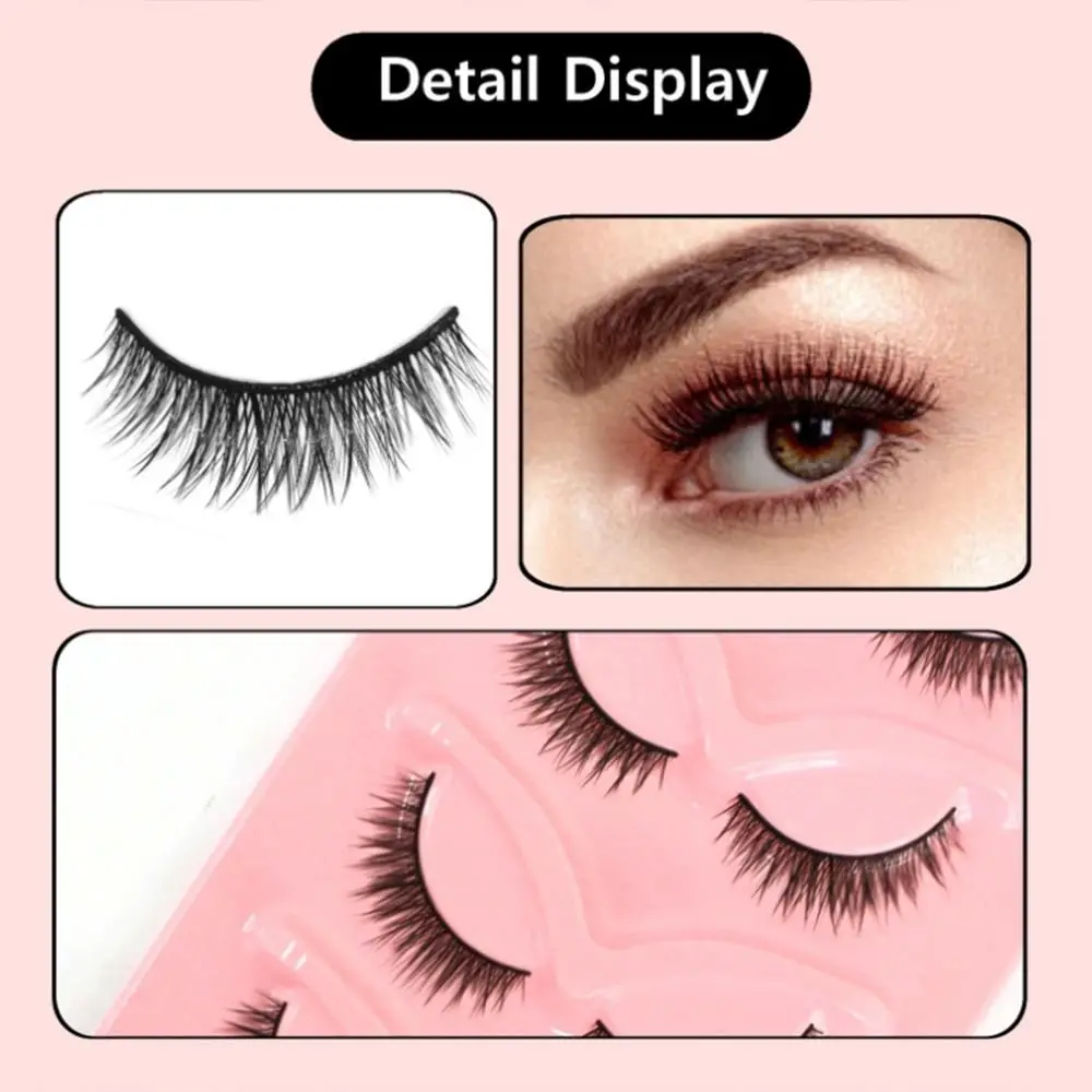 Volle Streifen Buschige Falsche Wimpern Auge Schwanz Verlängerung Schräge 3D Curl Gefälschte Wimpern Wispy Flauschigen Faux Nerz Wimpern Make-Up-Tools