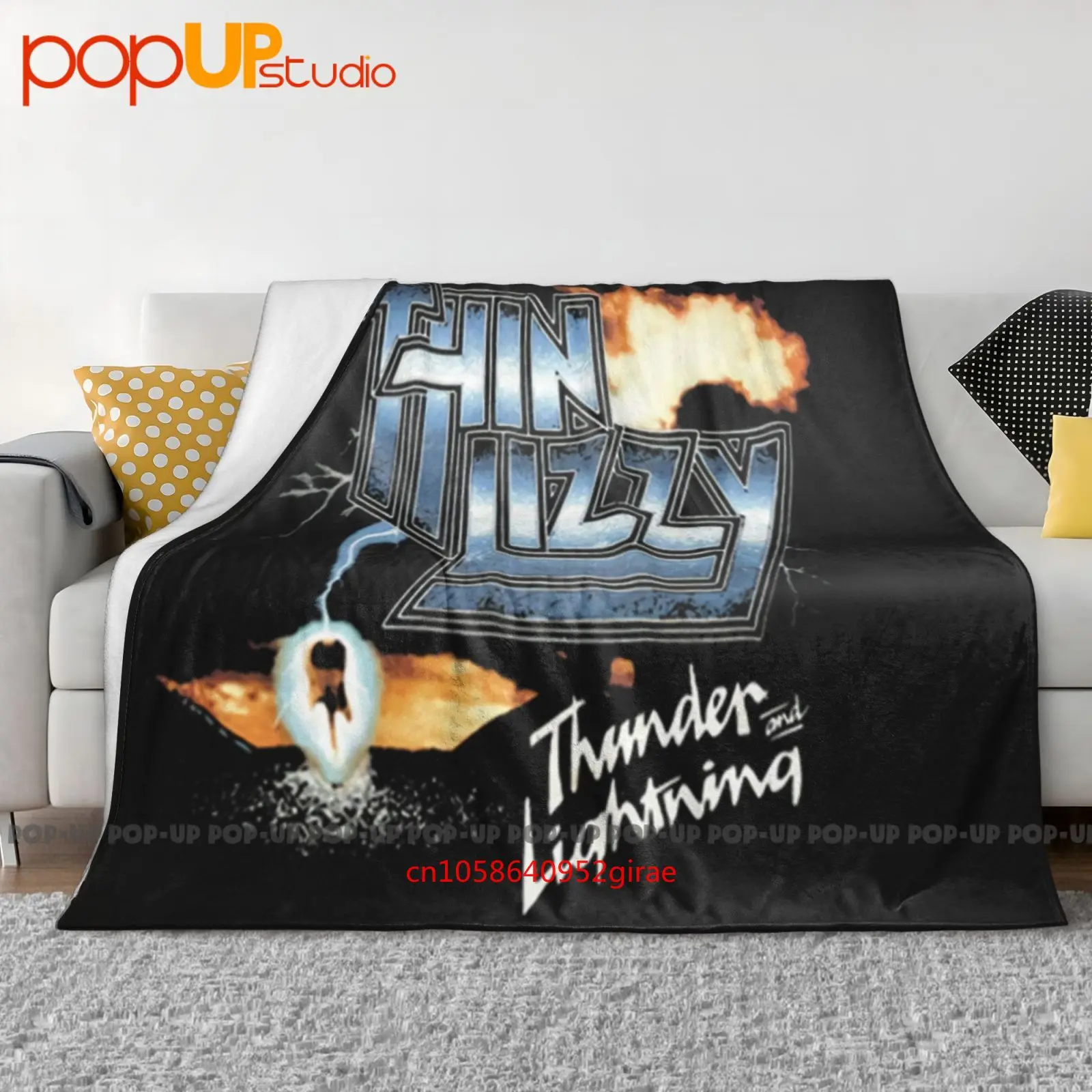 Thin Lizzy Thunder And Lightning Band Logo Ultra-Soft Blanket Quilt Winter Sofa Cover Bed Covers