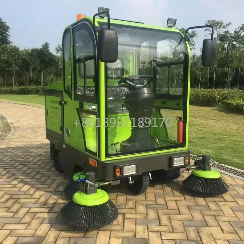 Wholesale Industrial Electric Floor Riding Road Sweeper 4 Wheels Pure Electric Road Sweeper for Sale