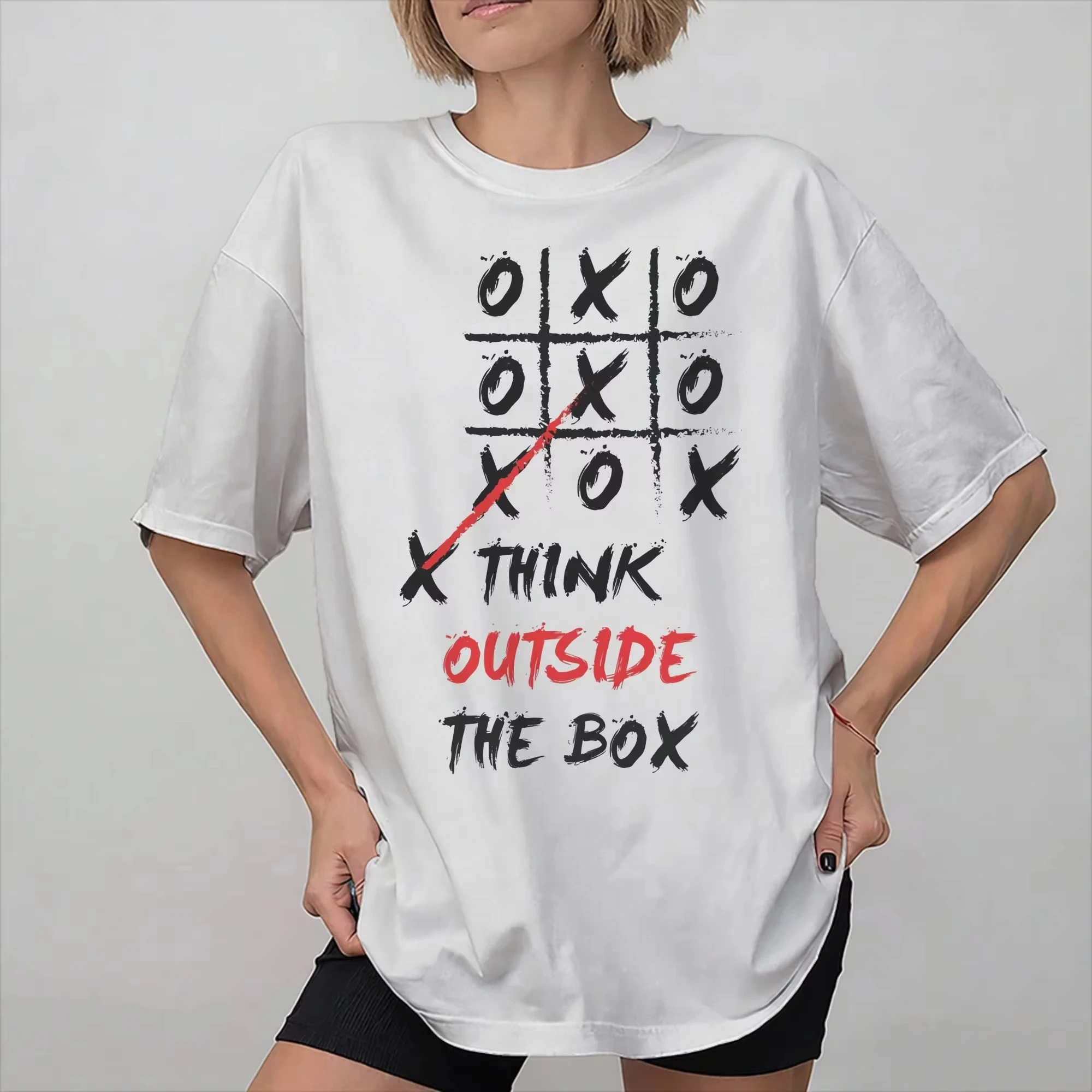 Think Outside The Box Game Merch Men Women Summer Fashion T Shirts Cotton Tee Graphic Printing T-shirt Clothing Tops