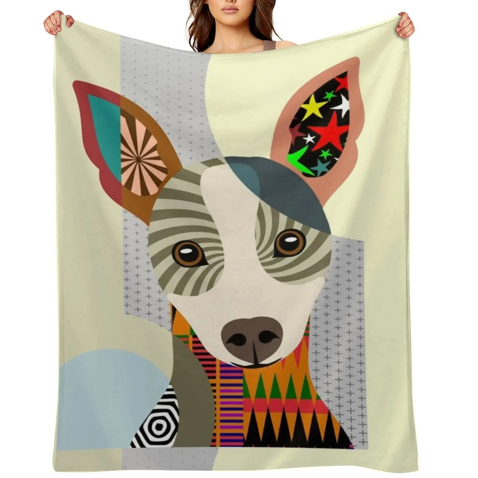 Rat Terrier Throw Blanket Furry Hairy Baby Nap Blankets