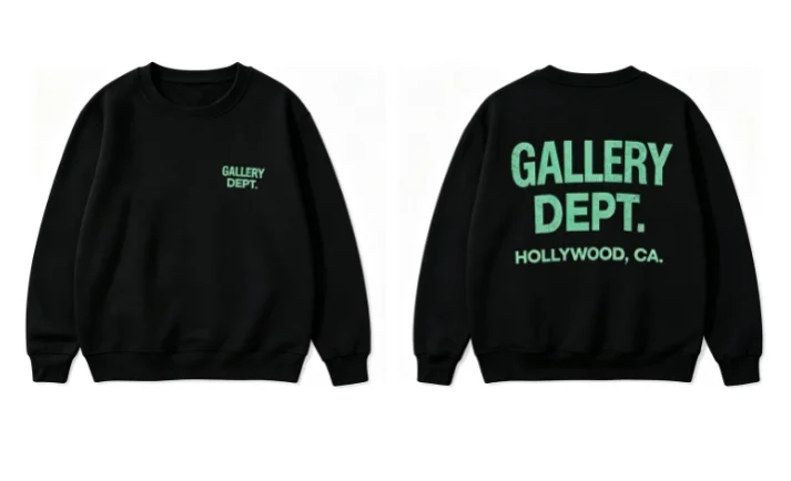 2026 new Black Crewneck Sweatshirt, Vintage Letter Double Sided Graphic Sweatshirt, Unisex Streetwear Pullover