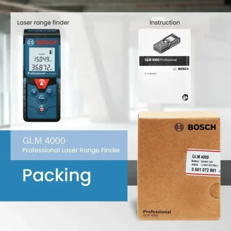 BOSCH GLM 4000 Laser Range Finer Digital Tape Measure 40m Distance Rangefinder Measure Ruler Measuring Instrument GLM4000