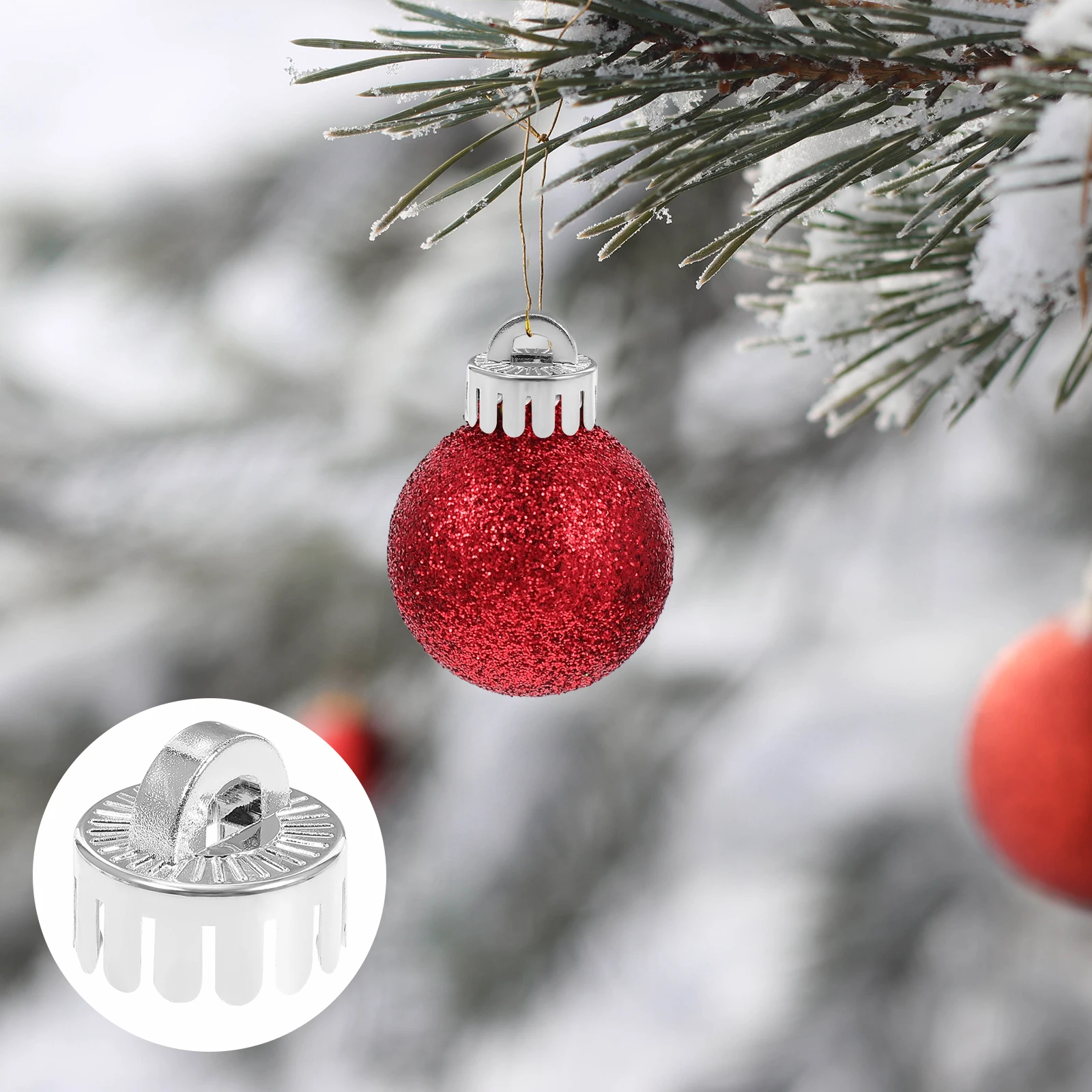 

10pcs Decorative Ball Accessories 25mm Transparent Plastic Caps for DIY Christmas naments Wedding Party Jewelry Crafts