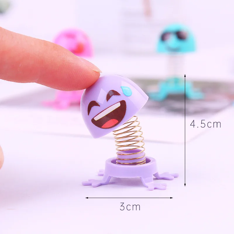 20Pcs Cute Mini Spring Bounce Ball Toy Treat Kids Birthday Guest Gifts Baby Shower Party Favors Jumping Finger Game Pinata Fill